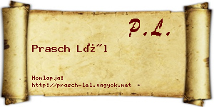 Prasch Lél névjegykártya
